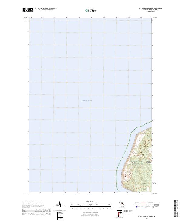 USGS Topographic Map – South Manitou Island
