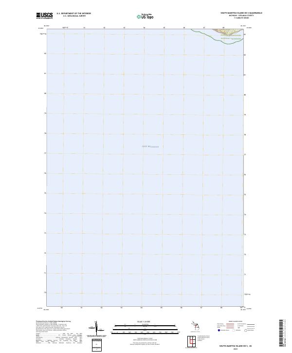 2023 Map of South Manitou Island OE S, 2023 Print