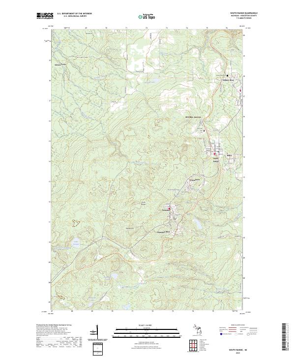 USGS Topographic Map – South Range