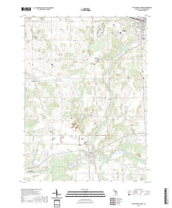 USGS Topographic Map – Southwest Albion
