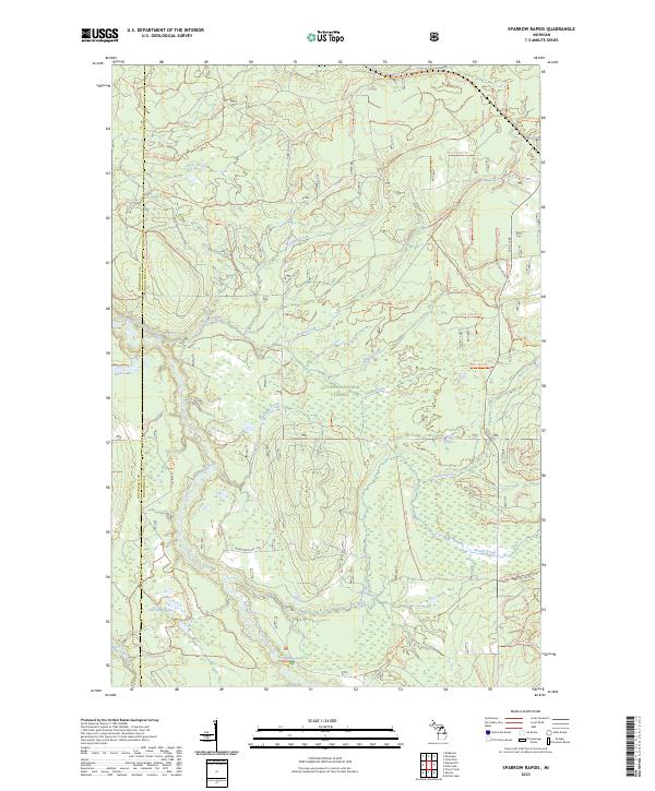 USGS Topographic Map – Sparrow Rapids