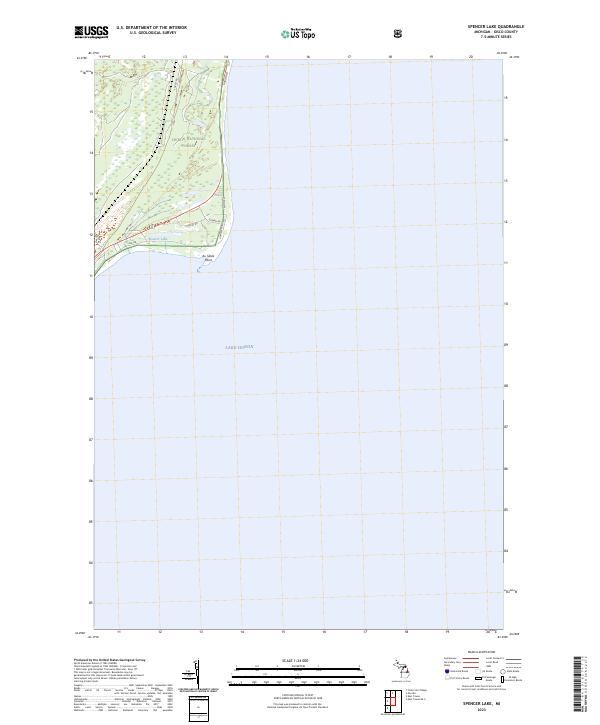 USGS Topographic Map – Spencer Lake