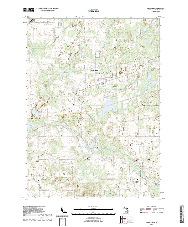USGS Topographic Map – Spring Arbor