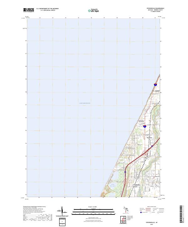 USGS Topographic Map – Stevensville
