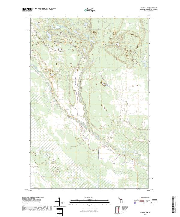 USGS Topographic Map – Sunken Lake
