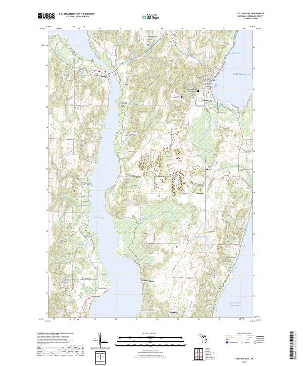 USGS Topographic Map – Suttons Bay