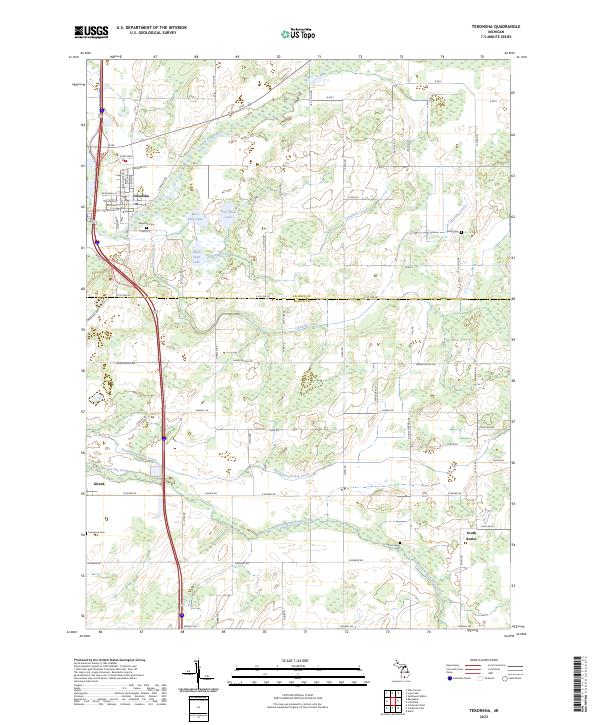 USGS Topographic Map – Tekonsha