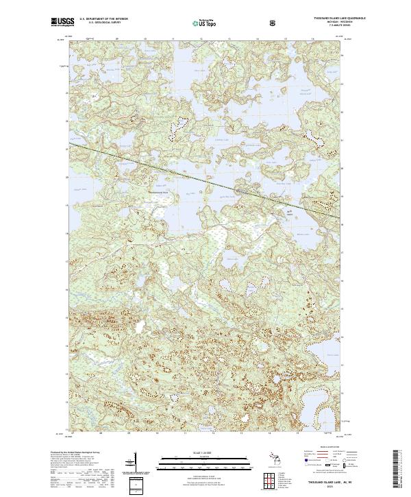 USGS Topographic Map – Thousand Island Lake