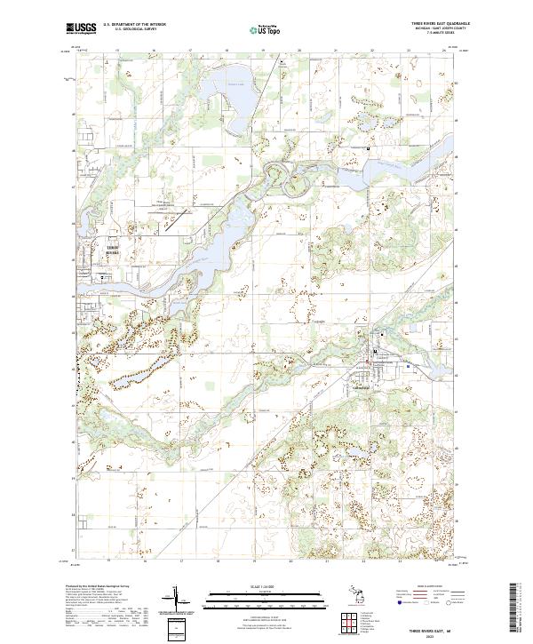 USGS Topographic Map – Three Rivers East