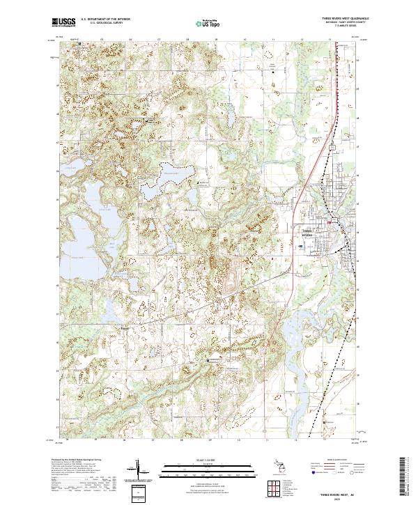 USGS Topographic Map – Three Rivers West