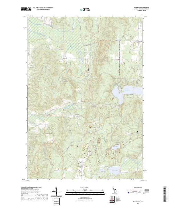 USGS Topographic Map – Thumb Lake