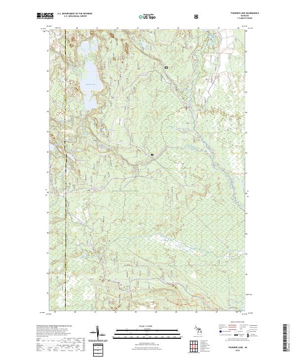 USGS Topographic Map – Thunder Lake