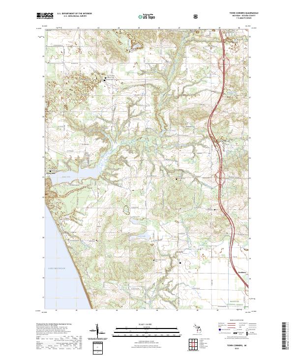 USGS Topographic Map – Town Corners