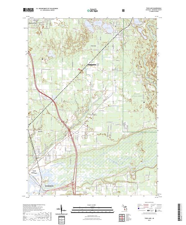 USGS Topographic Map – Twin Lake