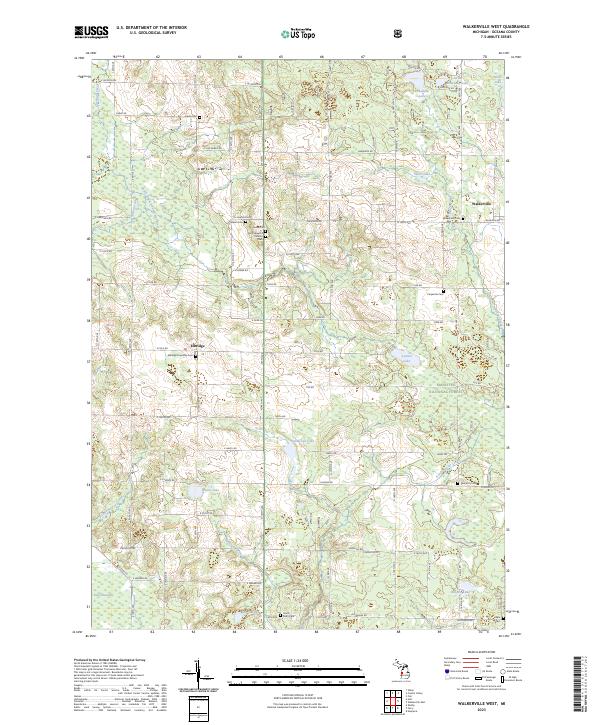 USGS Topographic Map – Walkerville West
