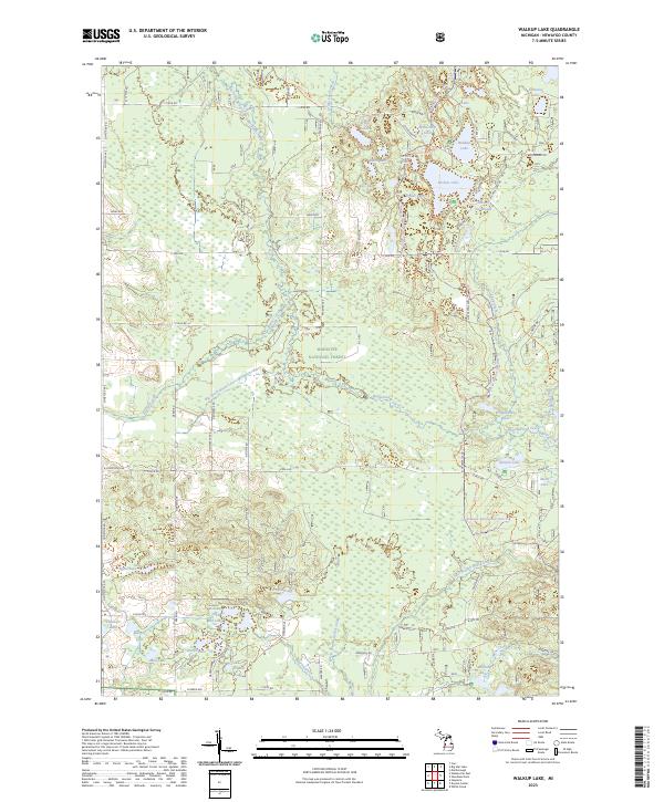 USGS Topographic Map – Walkup Lake