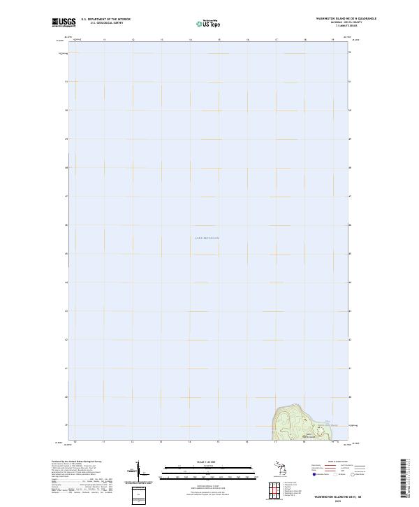 2023 Map of Washington Island NE OE N, 2023 Print