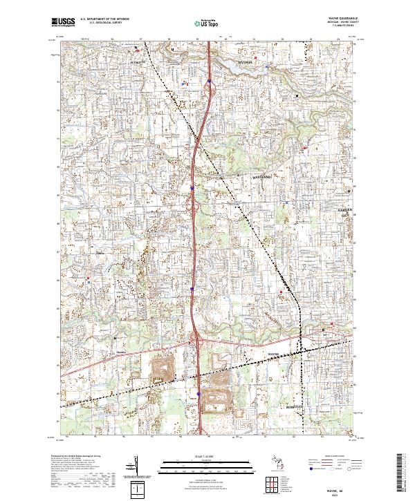 USGS Topographic Map – Wayne