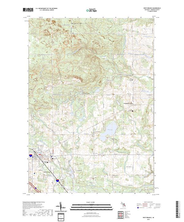 USGS Topographic Map – West Branch