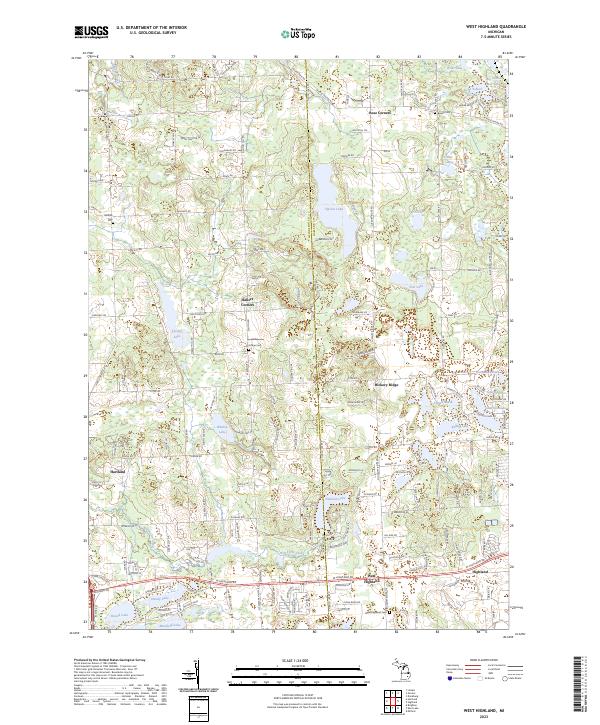 USGS Topographic Map – West Highland