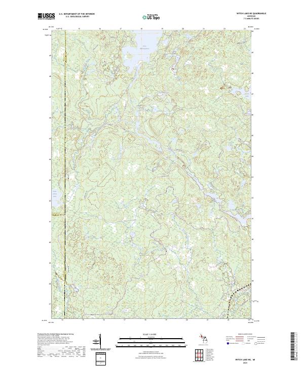 USGS Topographic Map – Witch Lake NE