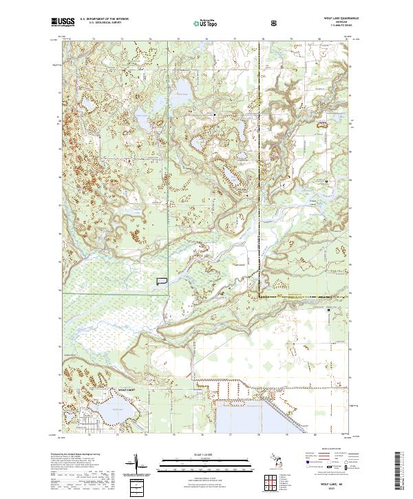USGS Topographic Map – Wolf Lake