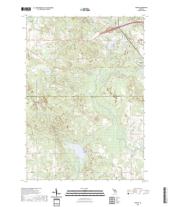 USGS Topographic Map – Woods