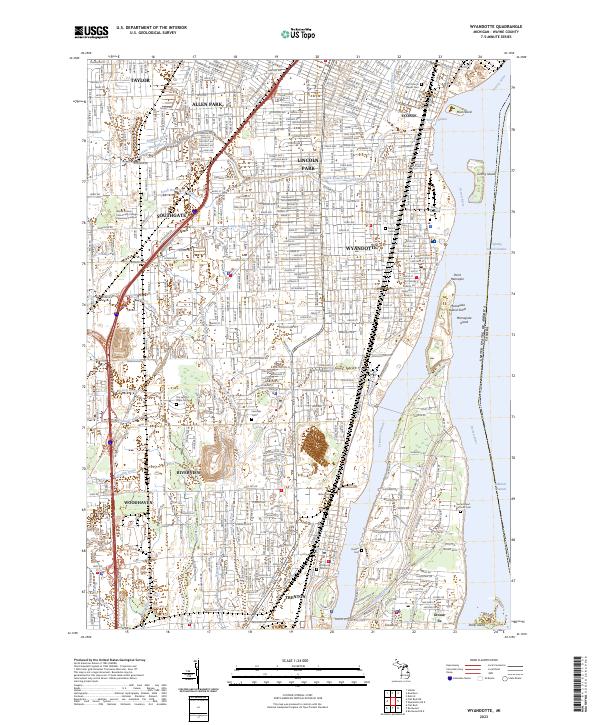 USGS Topographic Map – Wyandotte