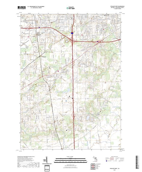 USGS Topographic Map – Ypsilanti West