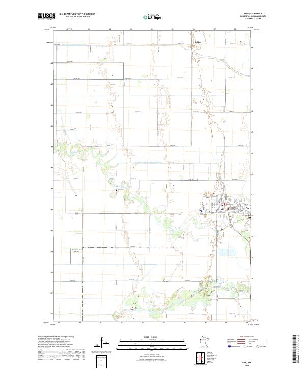 USGS Topographic Map – Ada