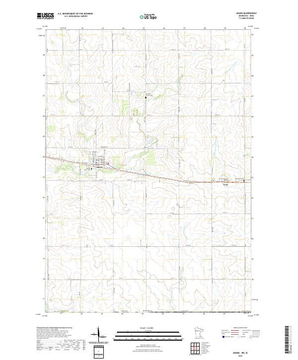 USGS Topographic Map – Adams