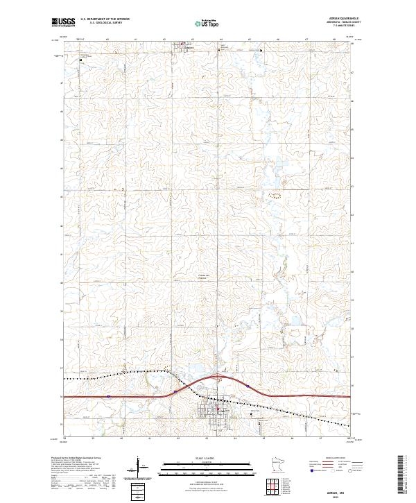 USGS Topographic Map – Adrian