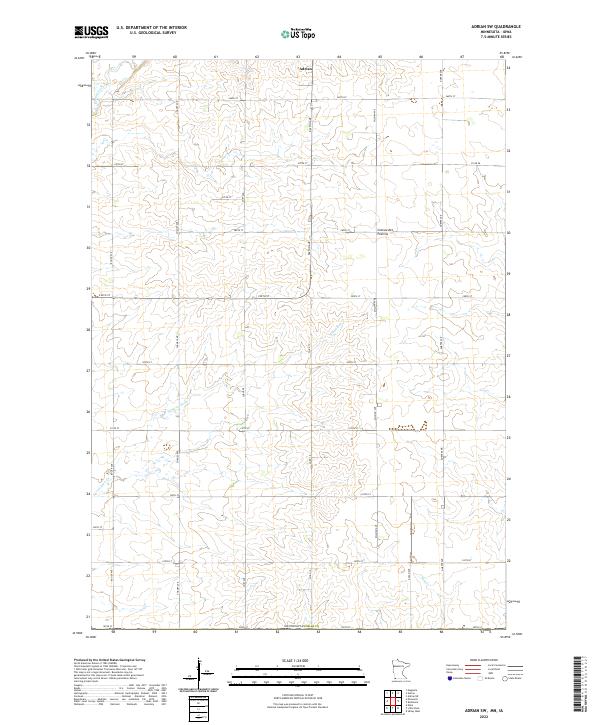 USGS Topographic Map – Adrian SW