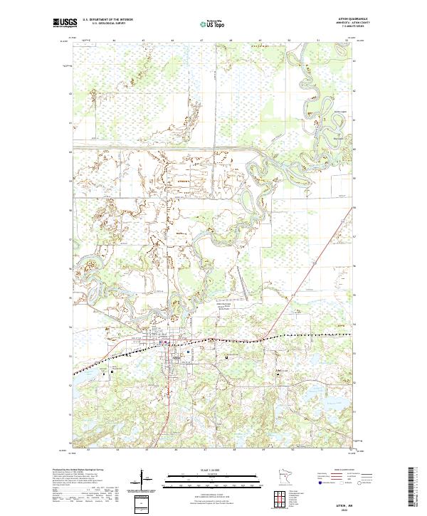 USGS Topographic Map – Aitkin