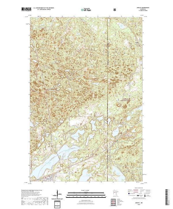 USGS Topographic Map – Akeley