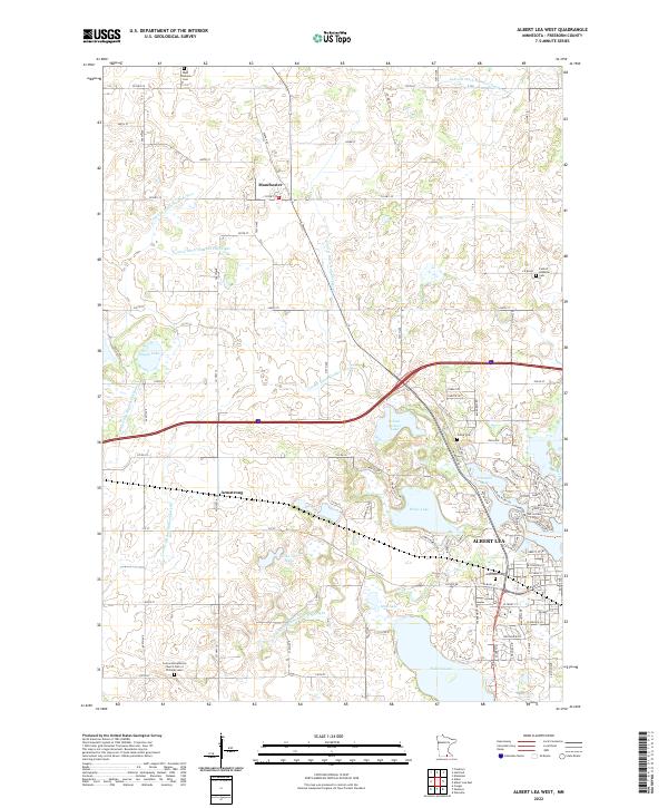 USGS Topographic Map – Albert Lea West
