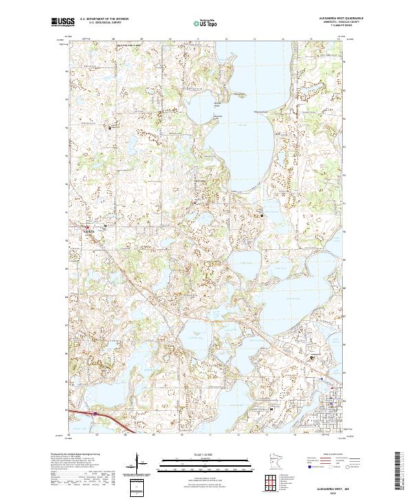 USGS Topographic Map – Alexandria West