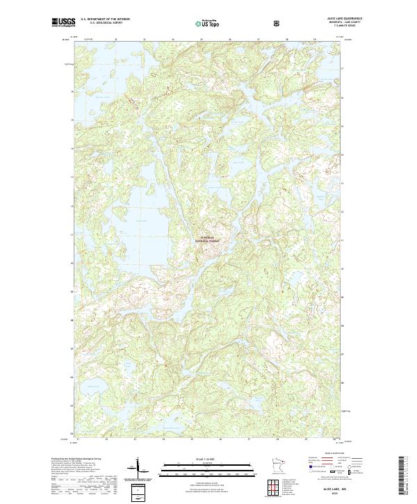 USGS Topographic Map – Alice Lake