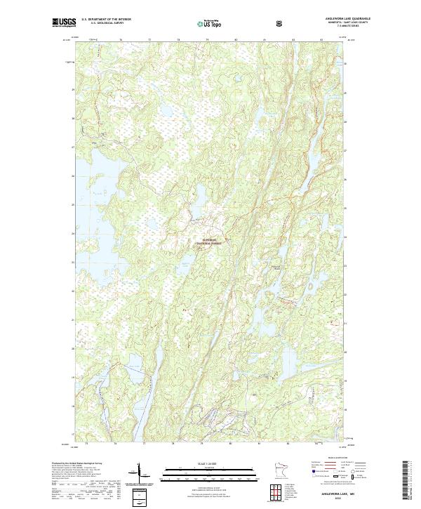 USGS Topographic Map – Angleworm Lake