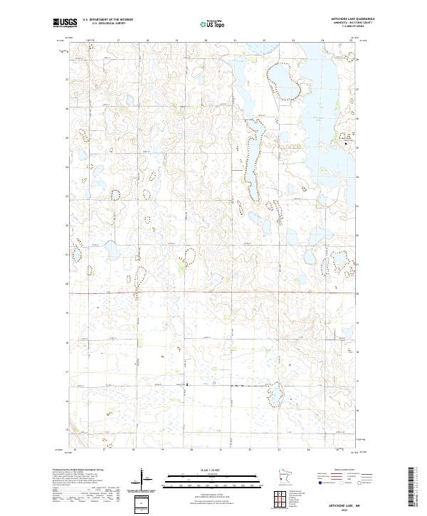 USGS Topographic Map – Artichoke Lake