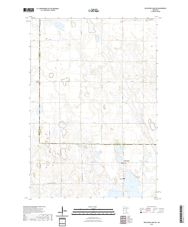 USGS Topographic Map – Artichoke Lake NW