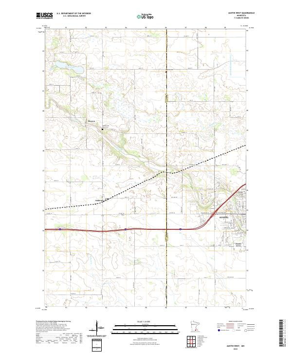USGS Topographic Map – Austin West