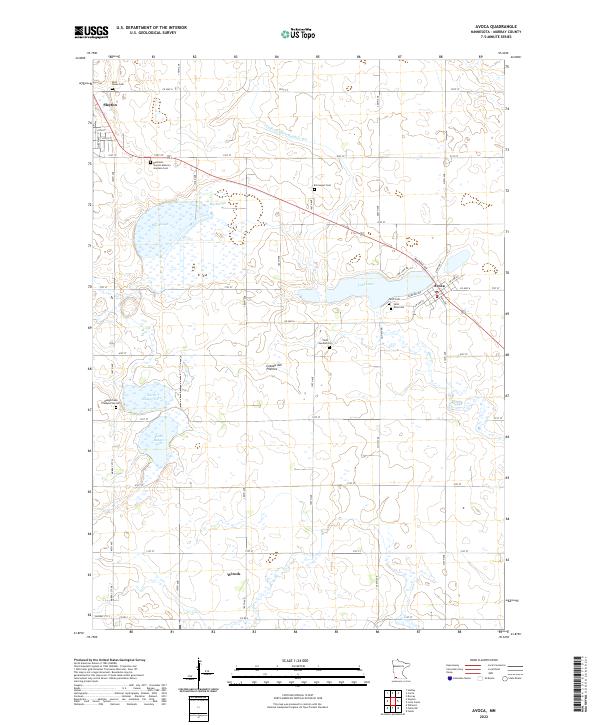 USGS Topographic Map – Avoca