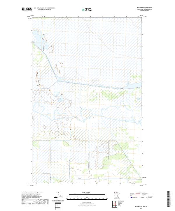 USGS Topographic Map – Badger NW