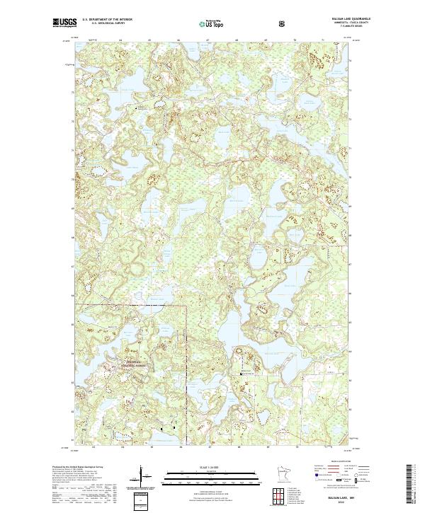 USGS Topographic Map – Balsam Lake