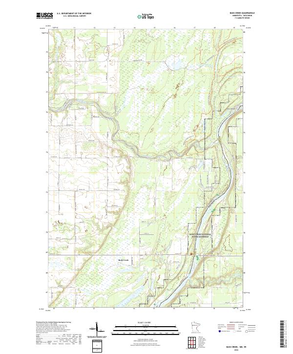 USGS Topographic Map – Bass Creek