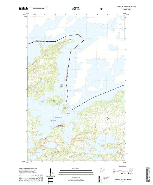 USGS Topographic Map – Basswood Lake East