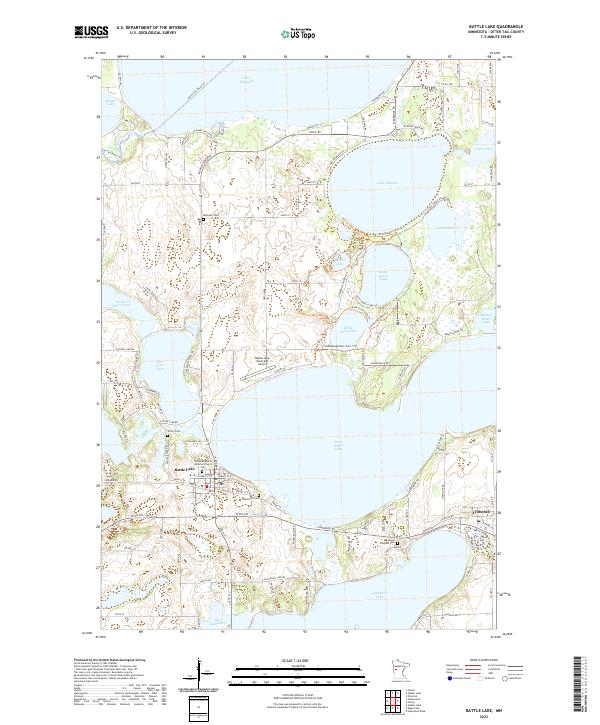 USGS Topographic Map – Battle Lake