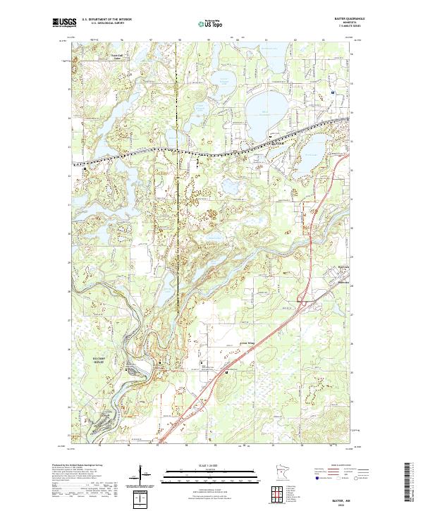 USGS Topographic Map – Baxter