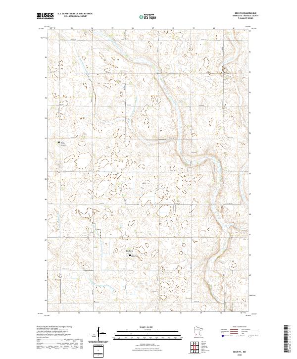USGS Topographic Map – Bechyn
